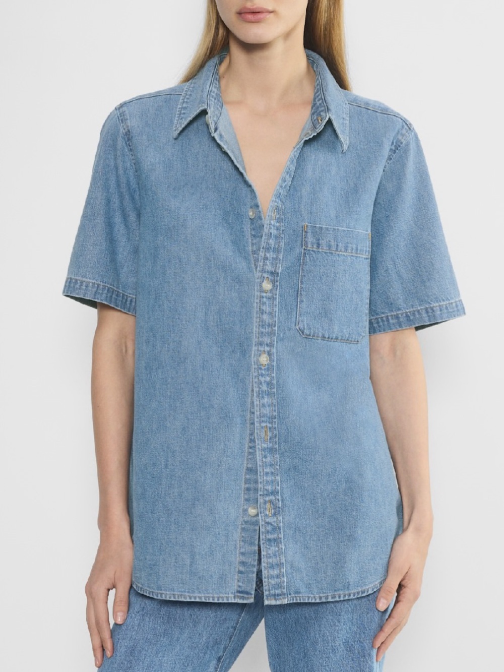 Denim Forum The '90s Vintage Shortsleeve Denim Shirt